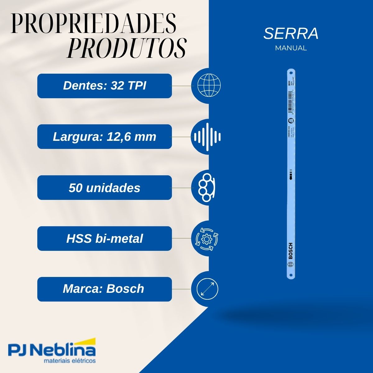 Serra Manual 32D Caixa Com 50 - Bosch