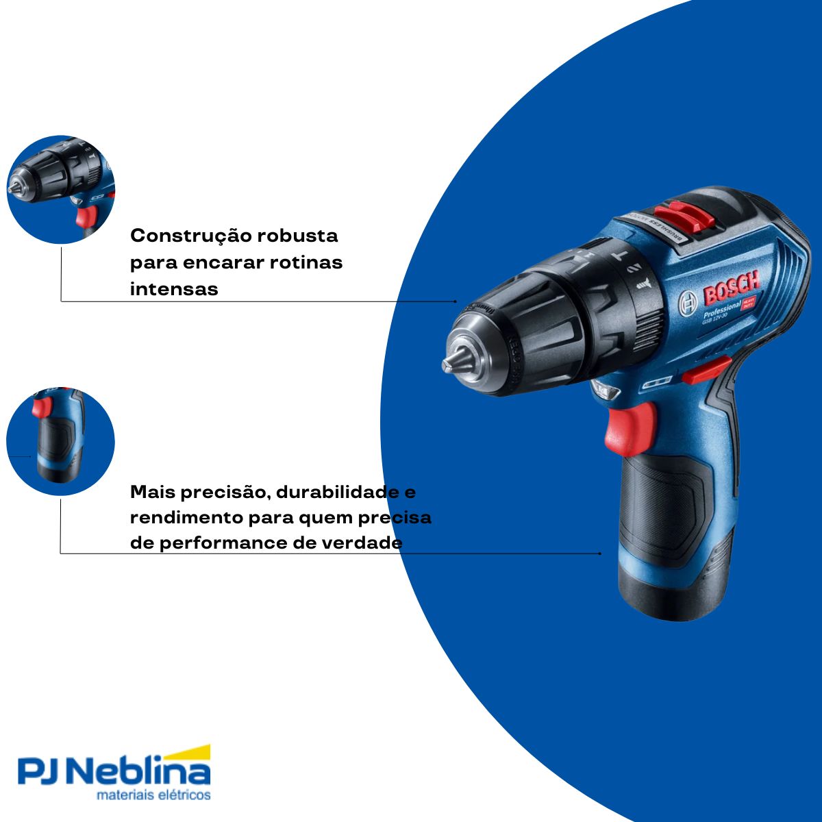 Furadeira Parafusadeira Bateria Gsb 12V-30 - Bosch