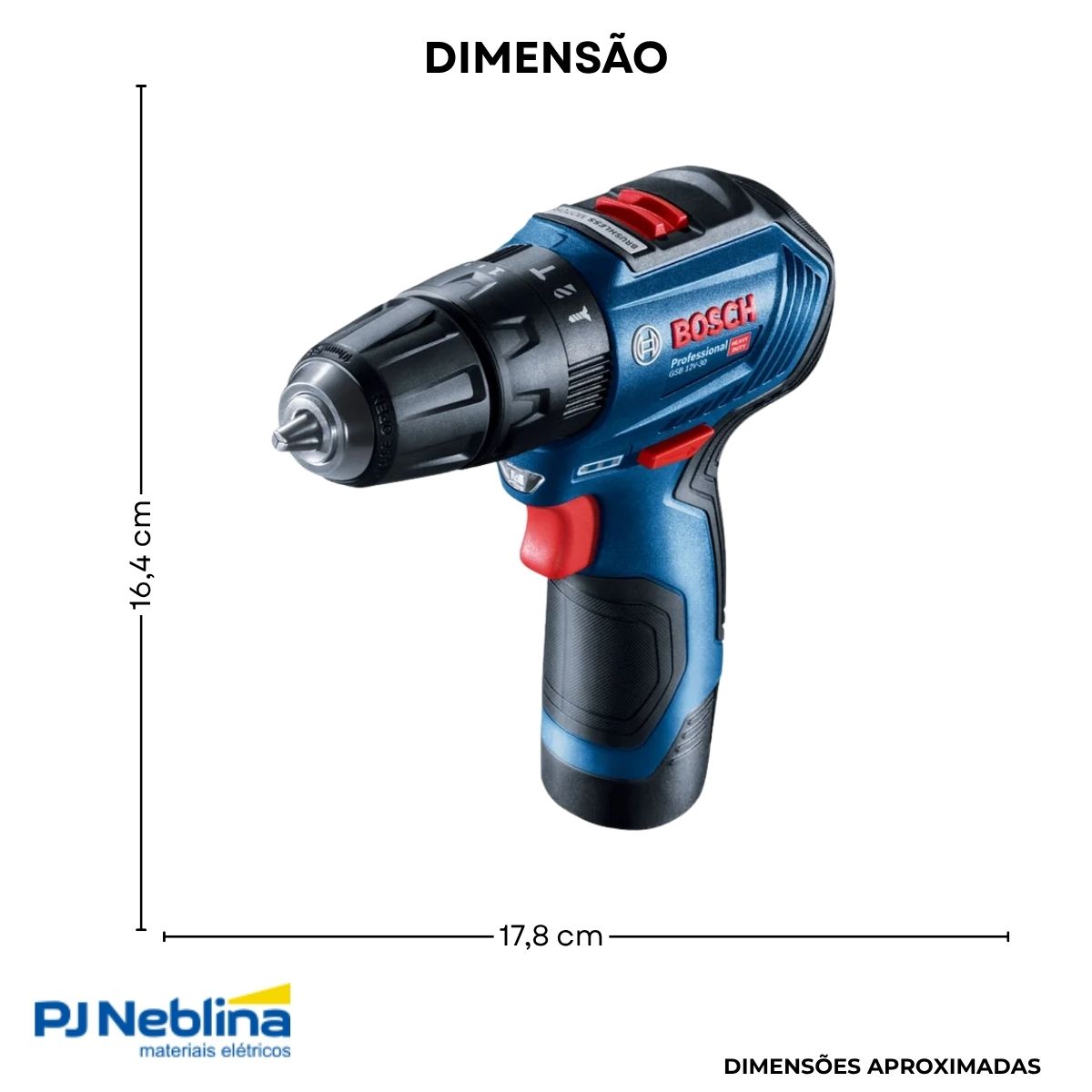 Furadeira Parafusadeira Bateria Gsb 12V-30 - Bosch