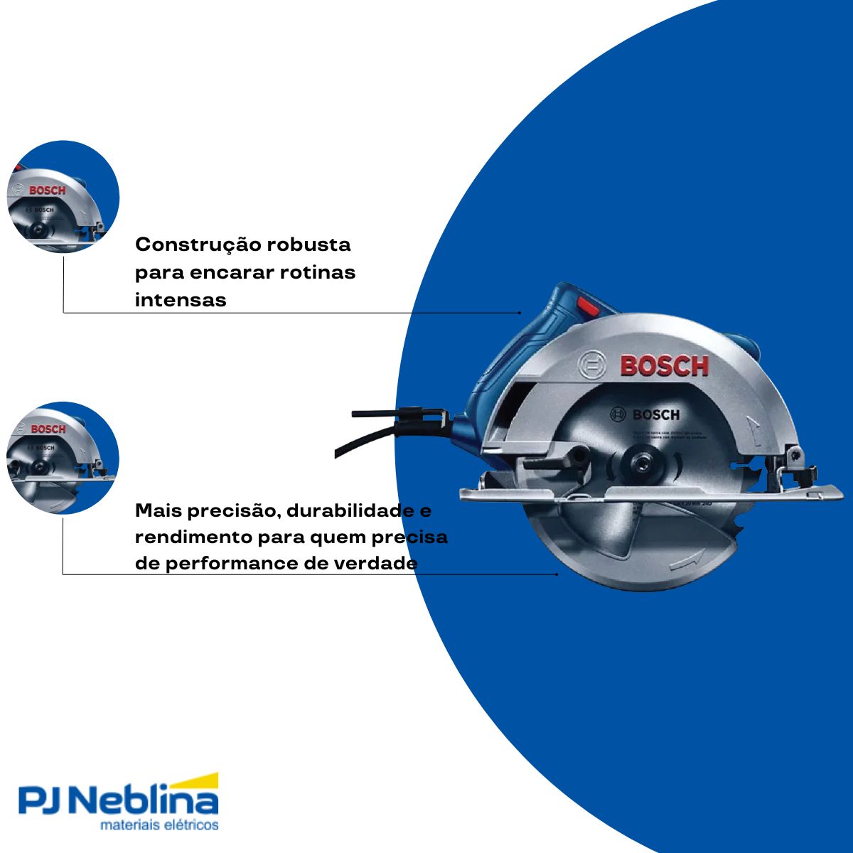 Serra Circular Manual 1500W 220V 6000 Rpm - Bosch