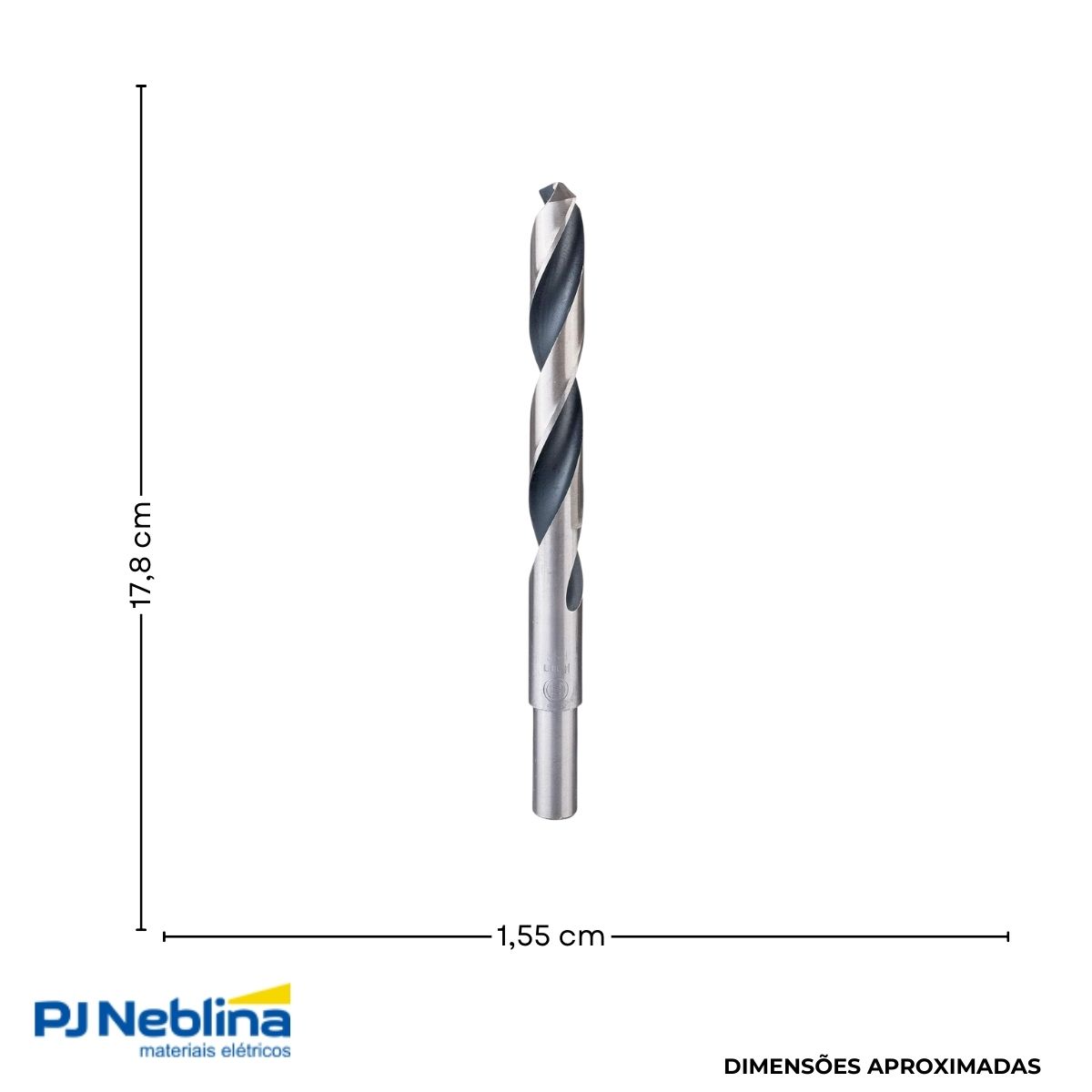 Broca Aço Rápido (Hss) Hp Din 338 P/Metal 15,50 mm 178 mm Brilhante - Bosch