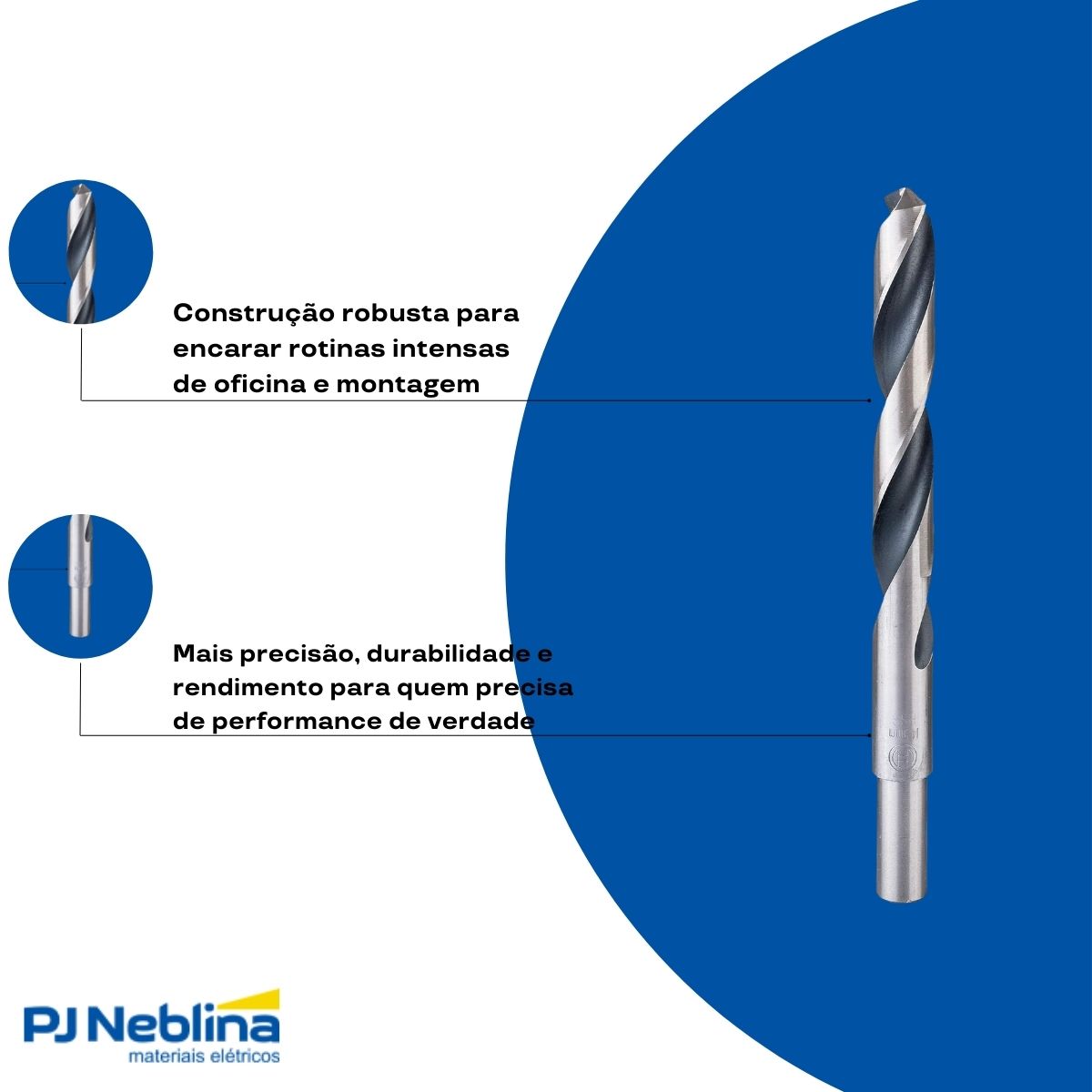 Broca Aço Rápido (Hss) Hp Din 338 P/Metal 16,50 mm 184 mm Brilhante - Bosch