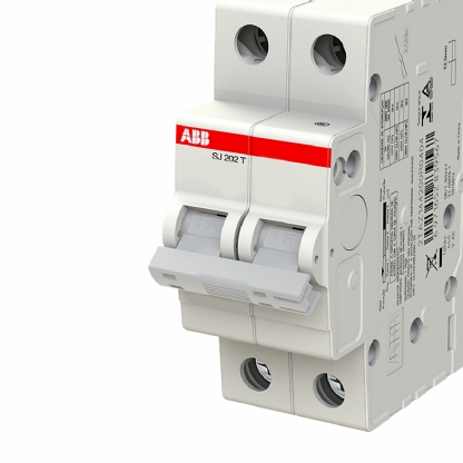 Disjuntor Mini Din Bipolar 10A Curva C 5Ka 440V SJ202T-C10 - ABB