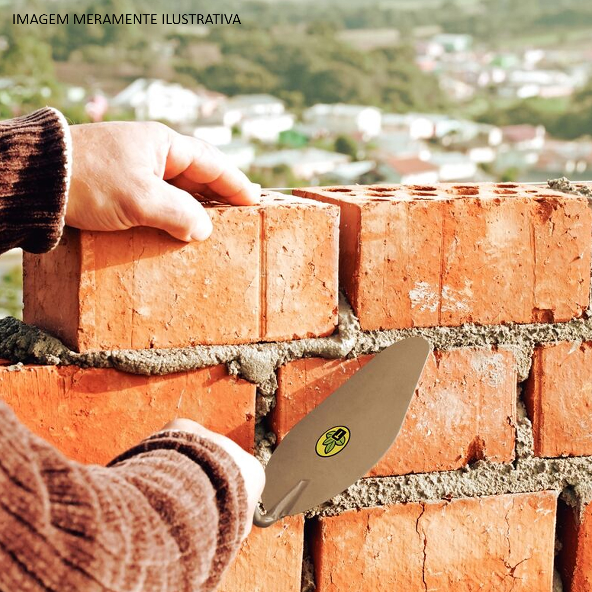 Colher De Pedreiro 8 Polegadas Aço Com Cabo Madeira - Tramontina