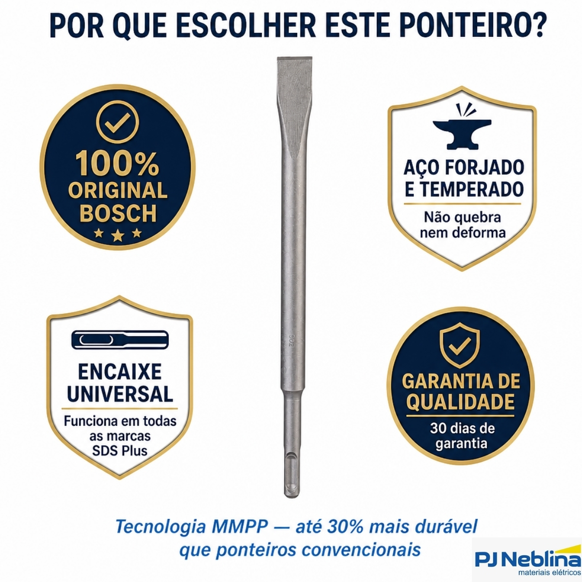 Ponteiro Talhadeira Encaixe Sds Plus 250Mm - Bosch