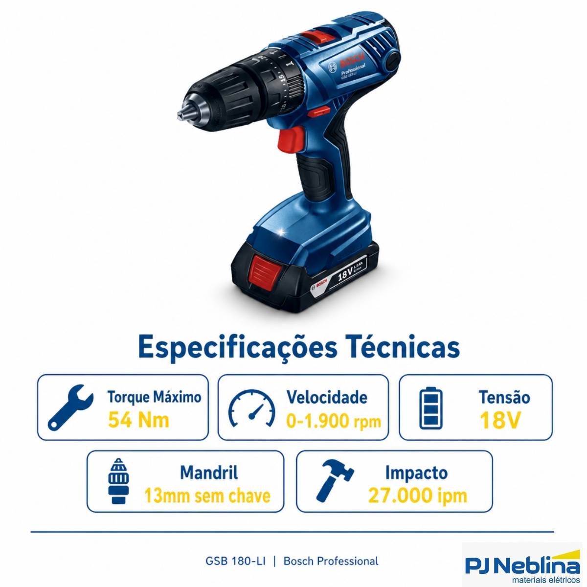 Parafusadeira Com Impacto 127A 54Nm 220V - Bosch