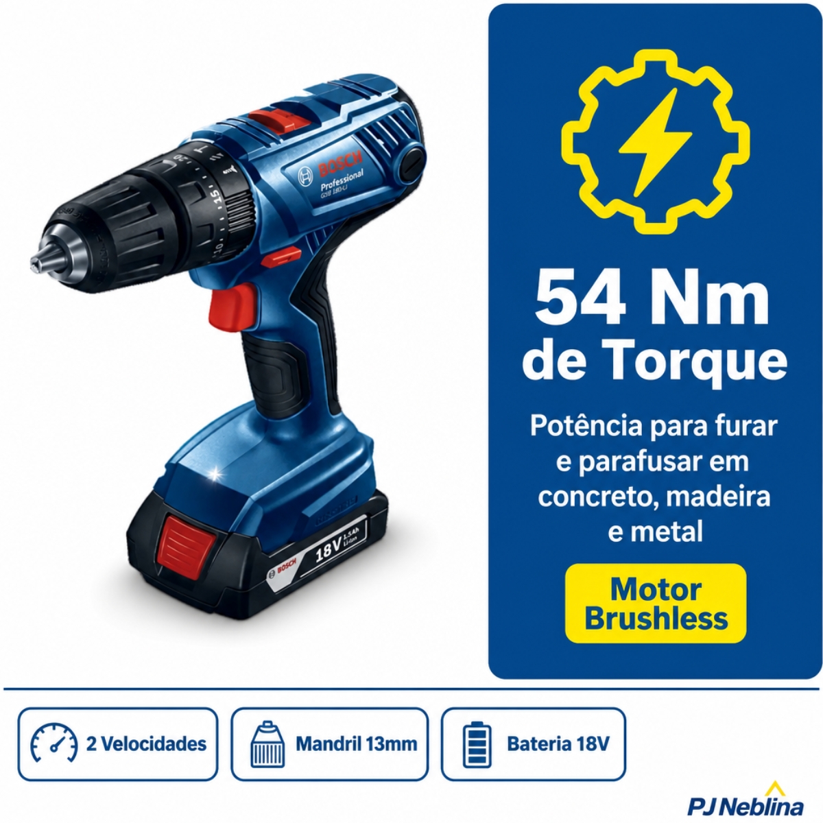 Parafusadeira Com Impacto 127A 54Nm 220V - Bosch
