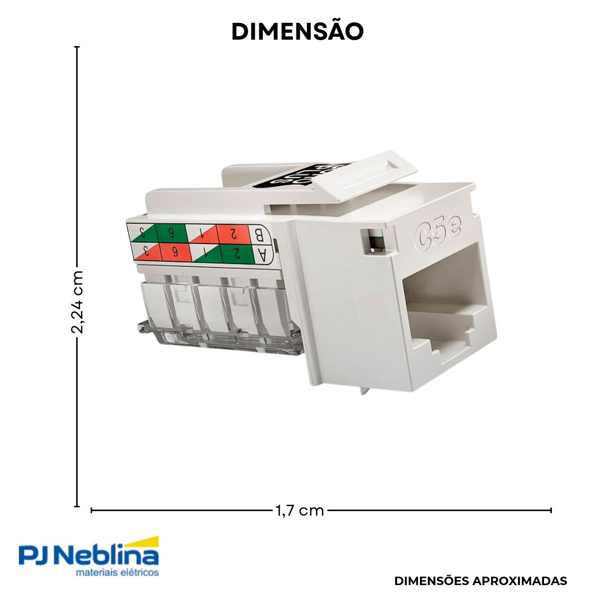 Conector Modular Keystone Rj45 Femea Cat5E Bc - Furukawa