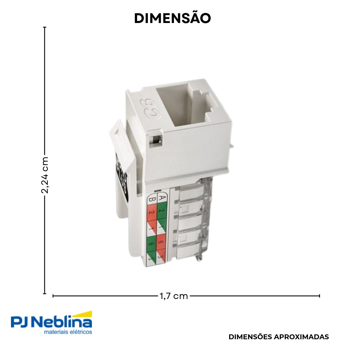 Conector Modular Keystone Rj45 Femea Cat6 Branco - Furukawa