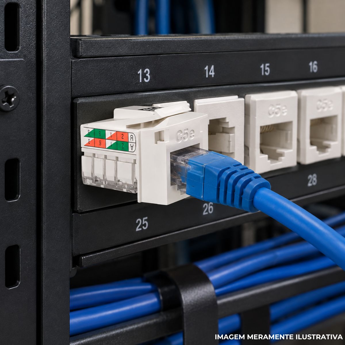 Conector Modular Keystone Rj45 Femea Cat6 Branco - Furukawa