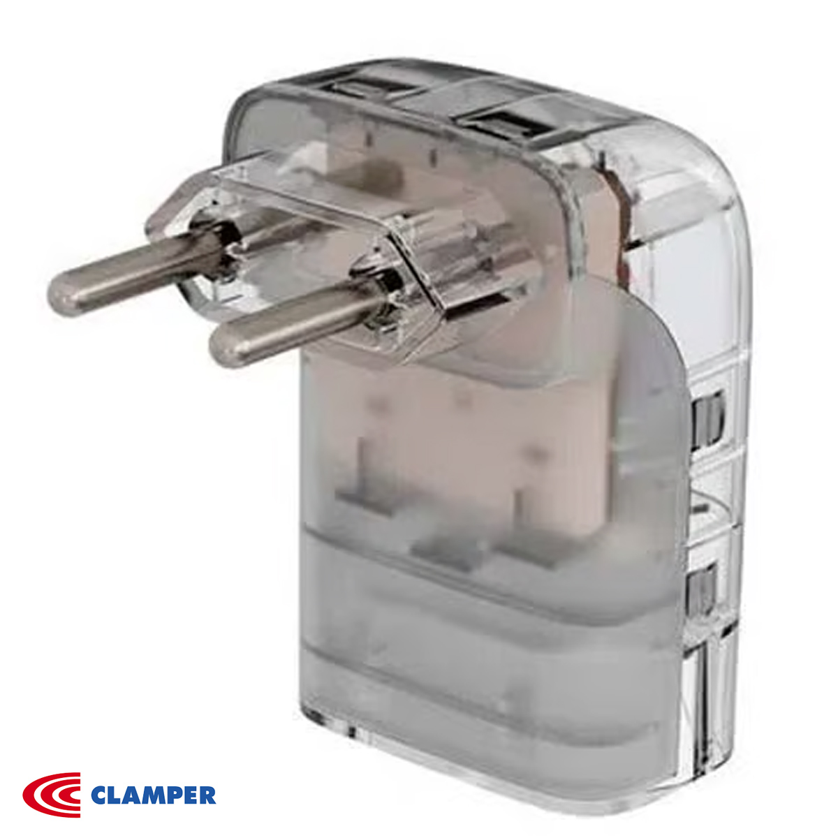 Protetor de Surtos/Raios DPS 2 Pinos 10A Transparente - Clamper