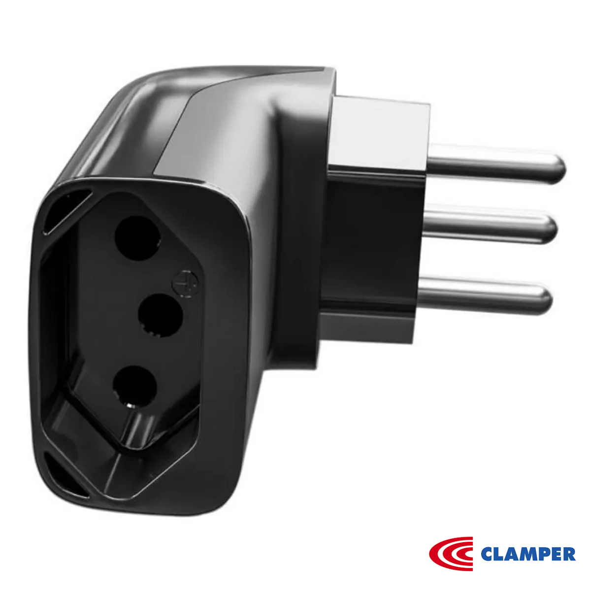 Protetor de Surtos/Raios DPS 3 Pinos 20A Preto - Clamper