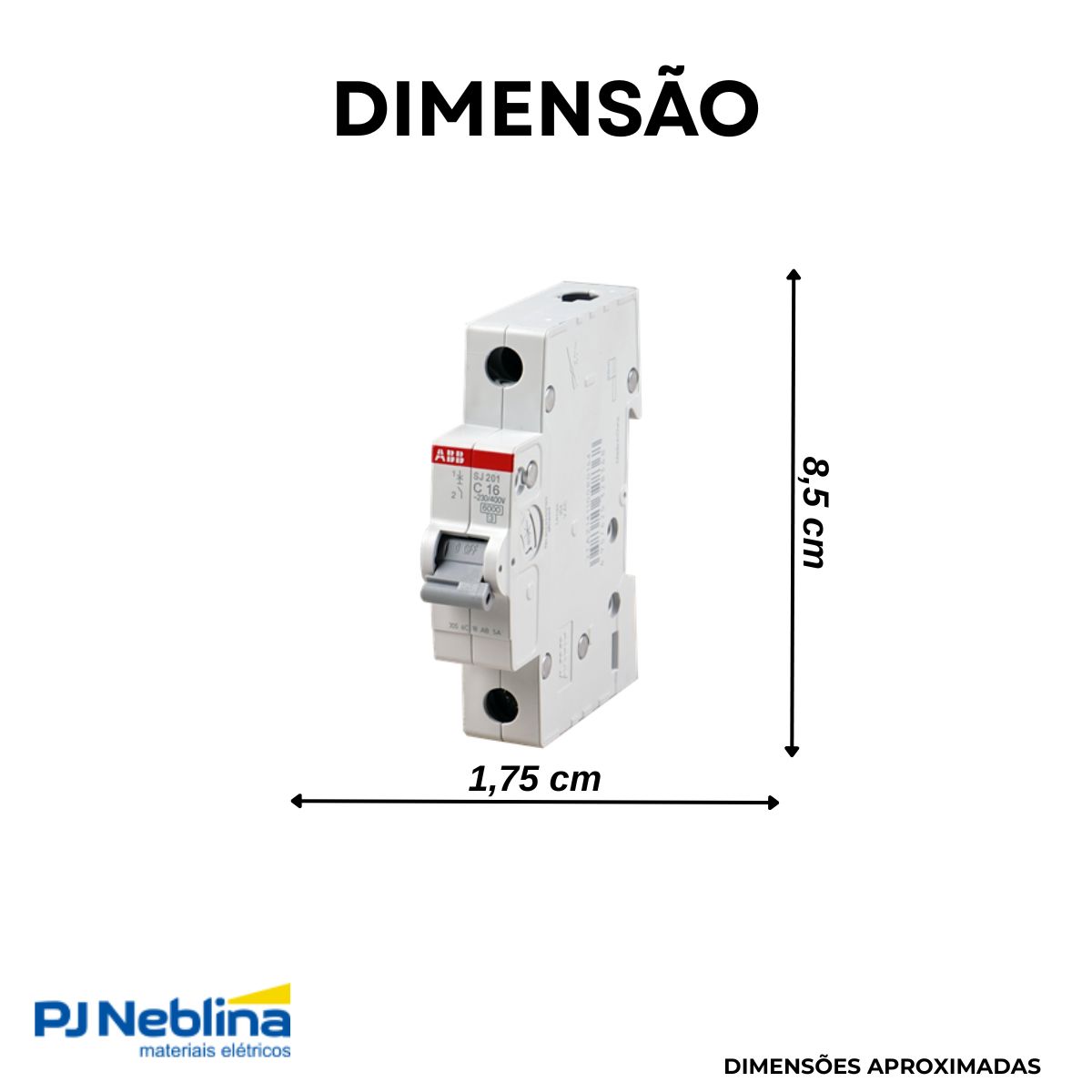 Disjuntor Mini Din Unipolar 25A Curva C 6Ka 230V - Abb