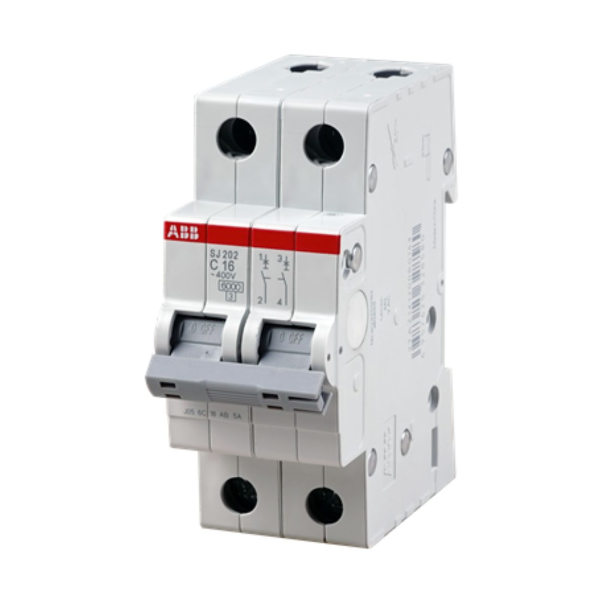 Disjuntor Mini Din Bipolar 10A Curva C 6Ka 400V - Abb