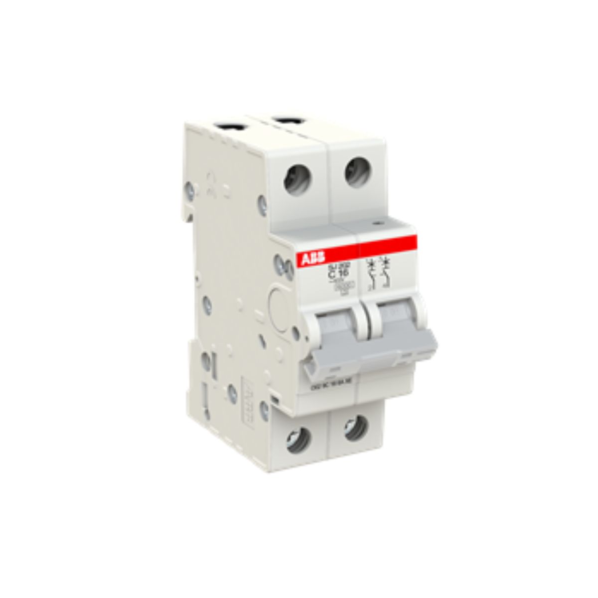 Disjuntor Mini Din Bipolar 16A Curva C 6Ka 400V - Abb