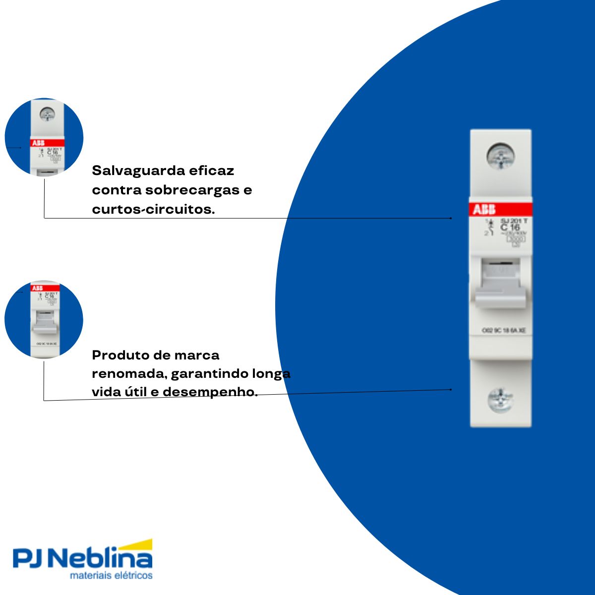 Disjuntor Mini Din Unipolar 20A Curva C 3Ka 127/230V - Abb