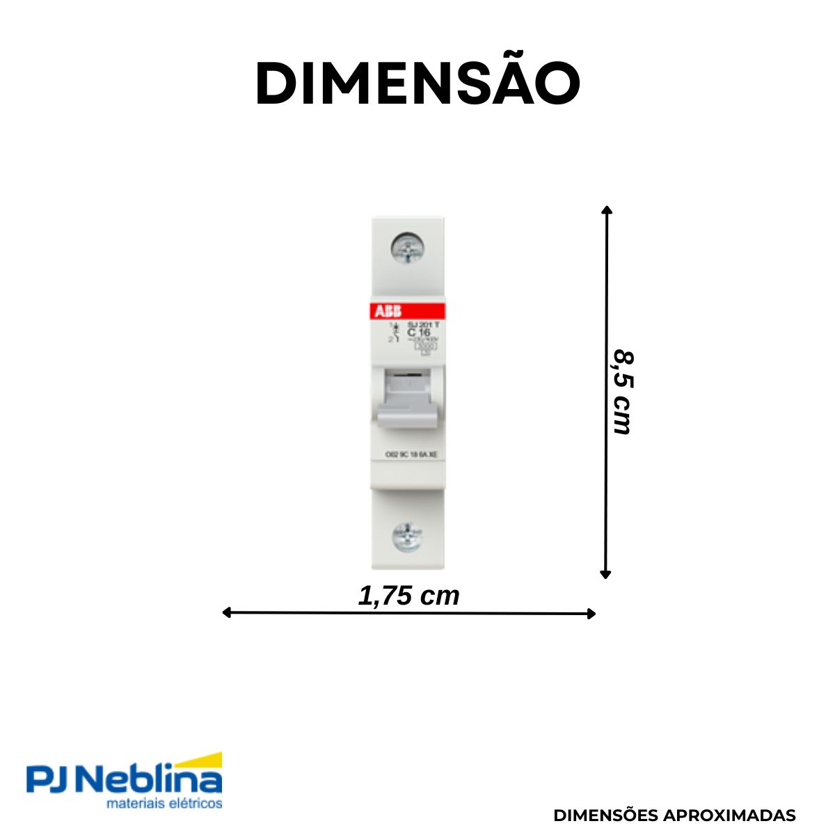 Disjuntor Mini Din Unipolar 20A Curva C 3Ka 127/230V - Abb