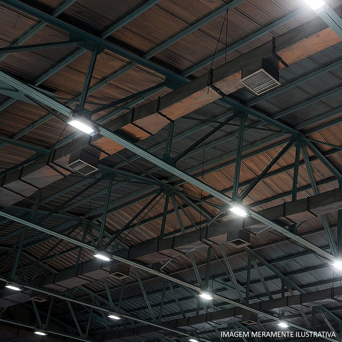 Luminária Refletor Led Retangular Preto 30W Bivolt 3000K Luz Amarela Difusor Vidro 25000H - Avant