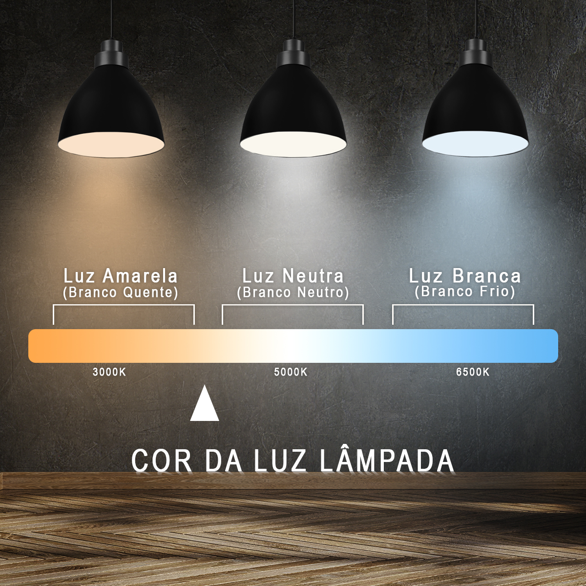 Luminária Refletor Led Retangular Preto 50W Bivolt Luz Neutra 4000K 3750Lm Difusor Vidro Temperado - Avant