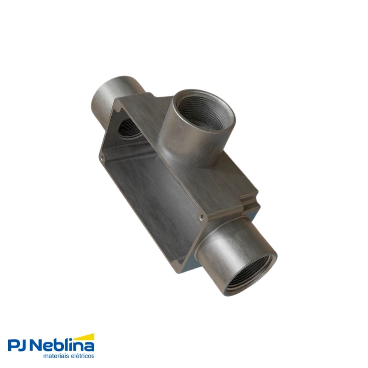 Condulete Alumínio Fixo Tipo T 1Pol C/Rosca Bsp S/Pintura S/Tampa S/Vedação Tgvp (Ip54) - Wetzel
