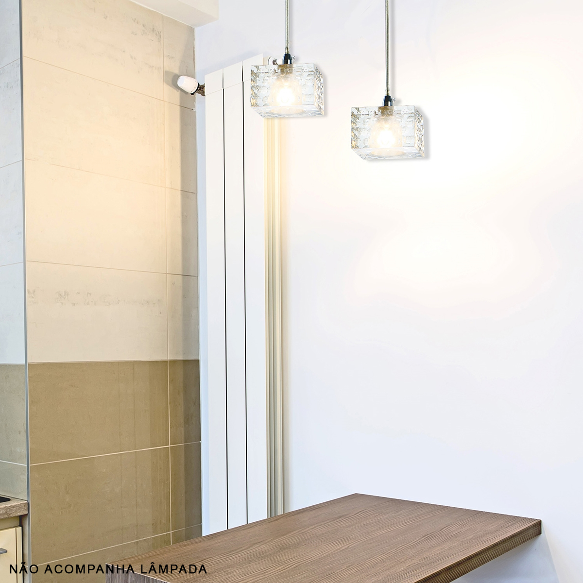 Luminária Pendente Paris Square Cristal 1X60W G9 Bivolt - Avant