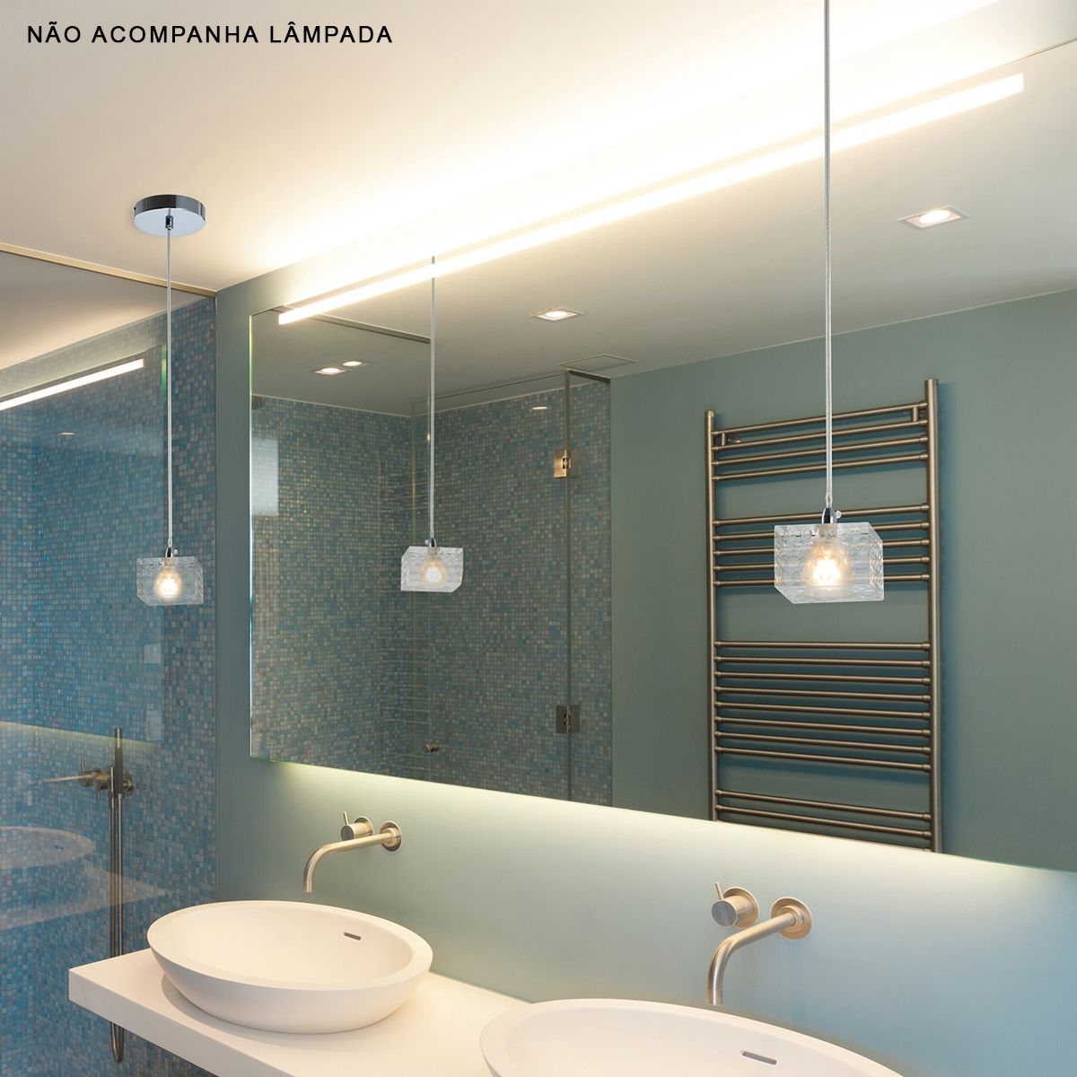 Luminária Pendente Paris Square Cristal 1X60W G9 Bivolt - Avant