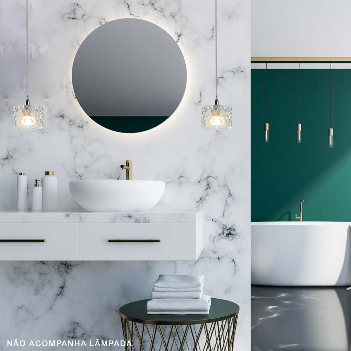 Luminária Pendente Paris Cylindrical Cristal 1X60W G9 Bivolt - Avant