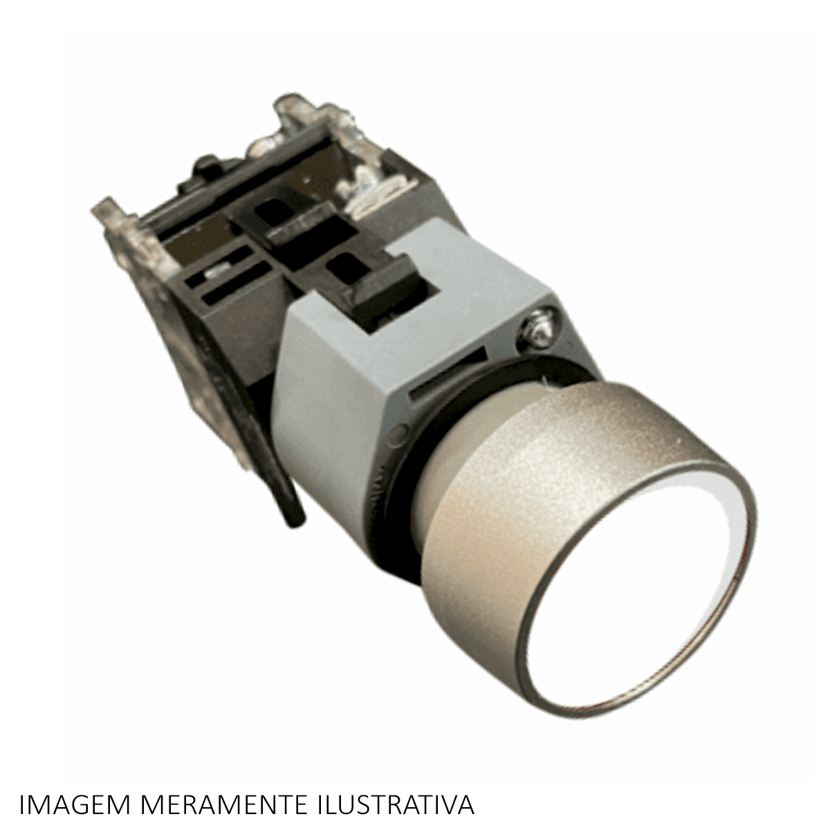 Botão Comando Pulsador Faceado Redondo 22Mm Plástico Branco 1Na 3SB71300AB601BA0 - Siemens