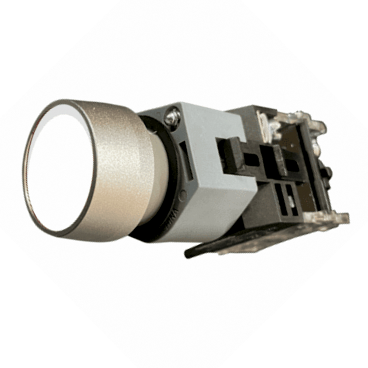 Botão Comando Pulsador Faceado Redondo 22Mm Plástico Branco 1Na 3SB71300AB601BA0 - Siemens