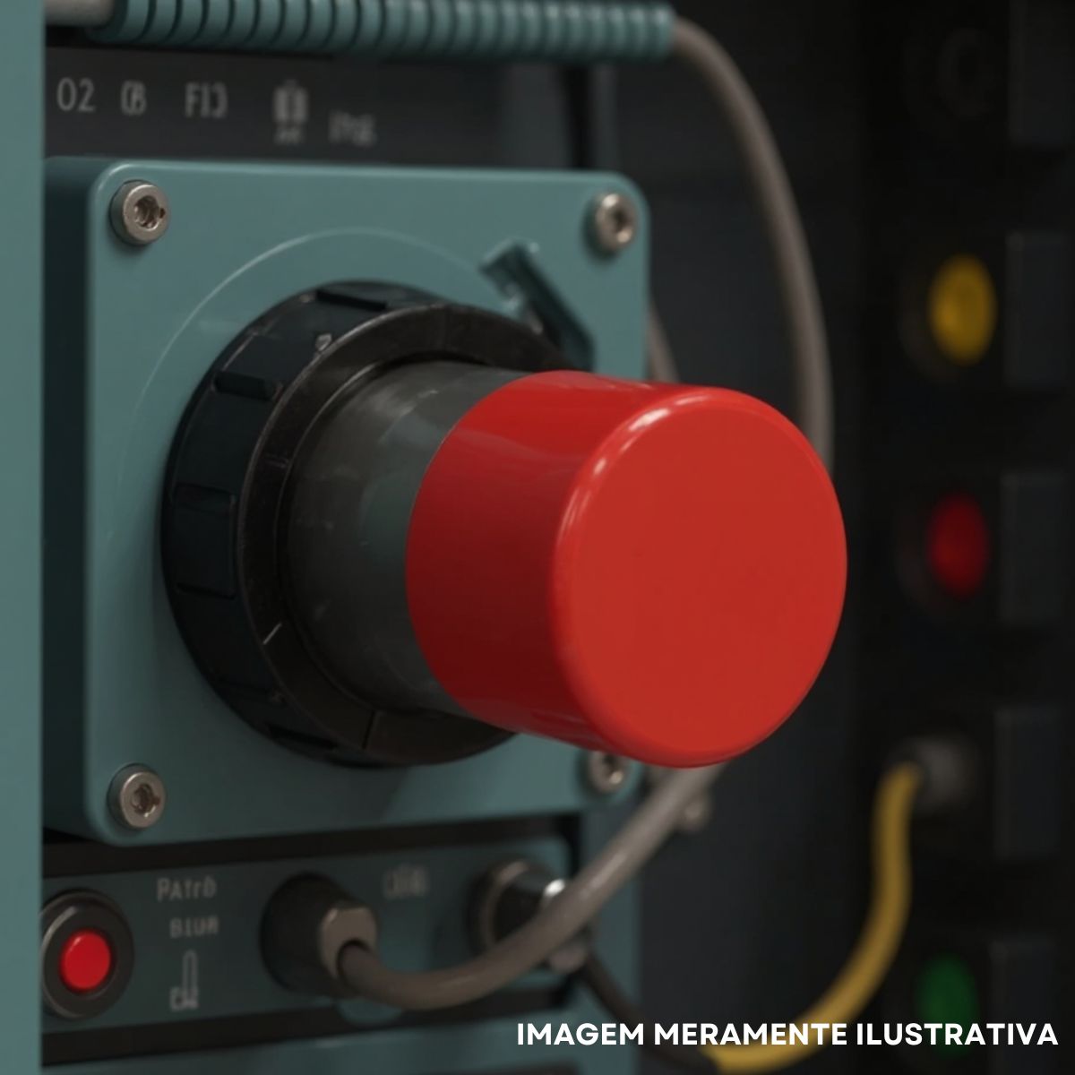 Botão Comando Pulsador Faceado Redondo 22Mm Plástico Vermelho 1Na+1Nf - Siemens