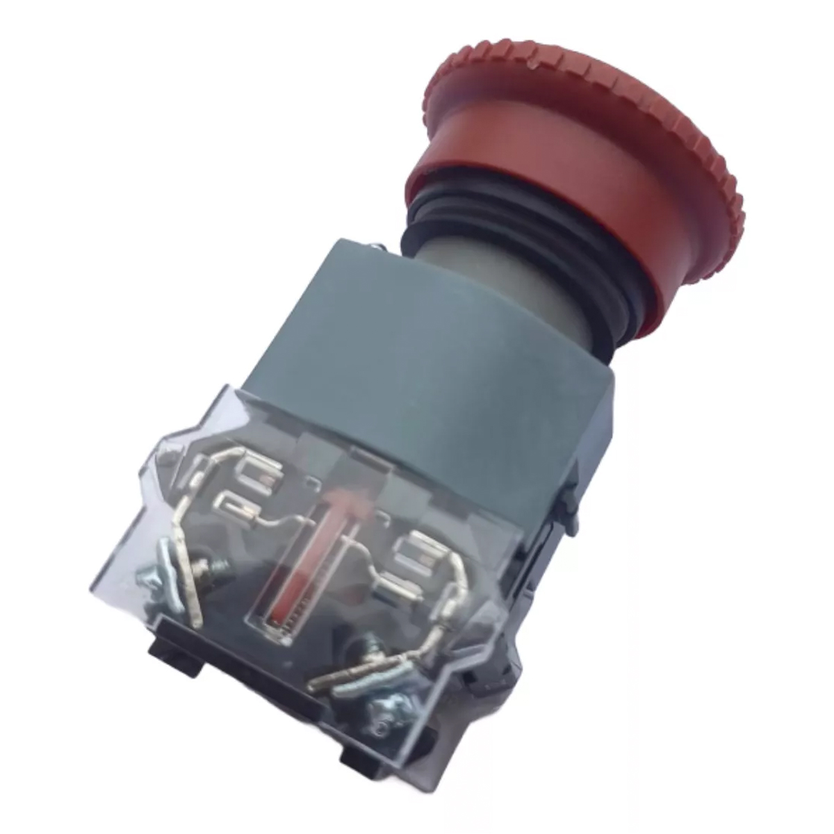 Botão Emergência Cogumelo 40Mm Girar e Destravar 22Mm Plástico Vermelho 1Nf 3SB71301HB201CA0 - Siemens