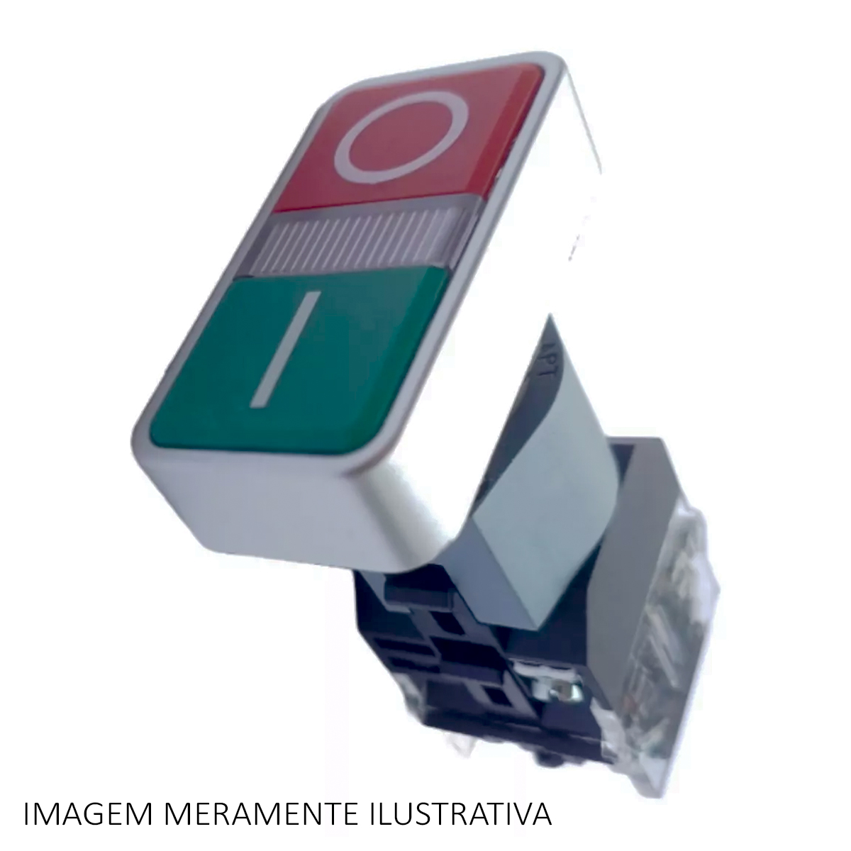 Botão Comando Pulsador Faceado Iluminado Retangular 22Mm Plástico Verde/Vermelho 1Na+1Nf Led 24Vca/Cc (I/O) 3SB71333CA241MK0 - Siemens