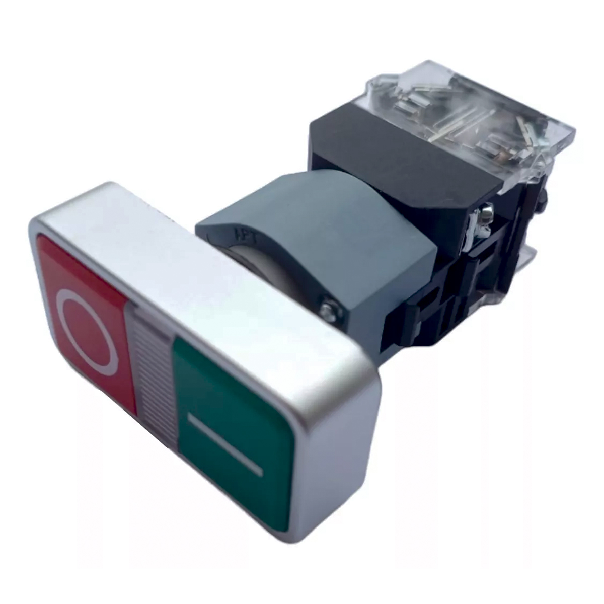 Botão Comando Pulsador Faceado Iluminado Retangular 22Mm Plástico Verde/Vermelho 1Na+1Nf Led 24Vca/Cc (I/O) 3SB71333CA241MK0 - Siemens