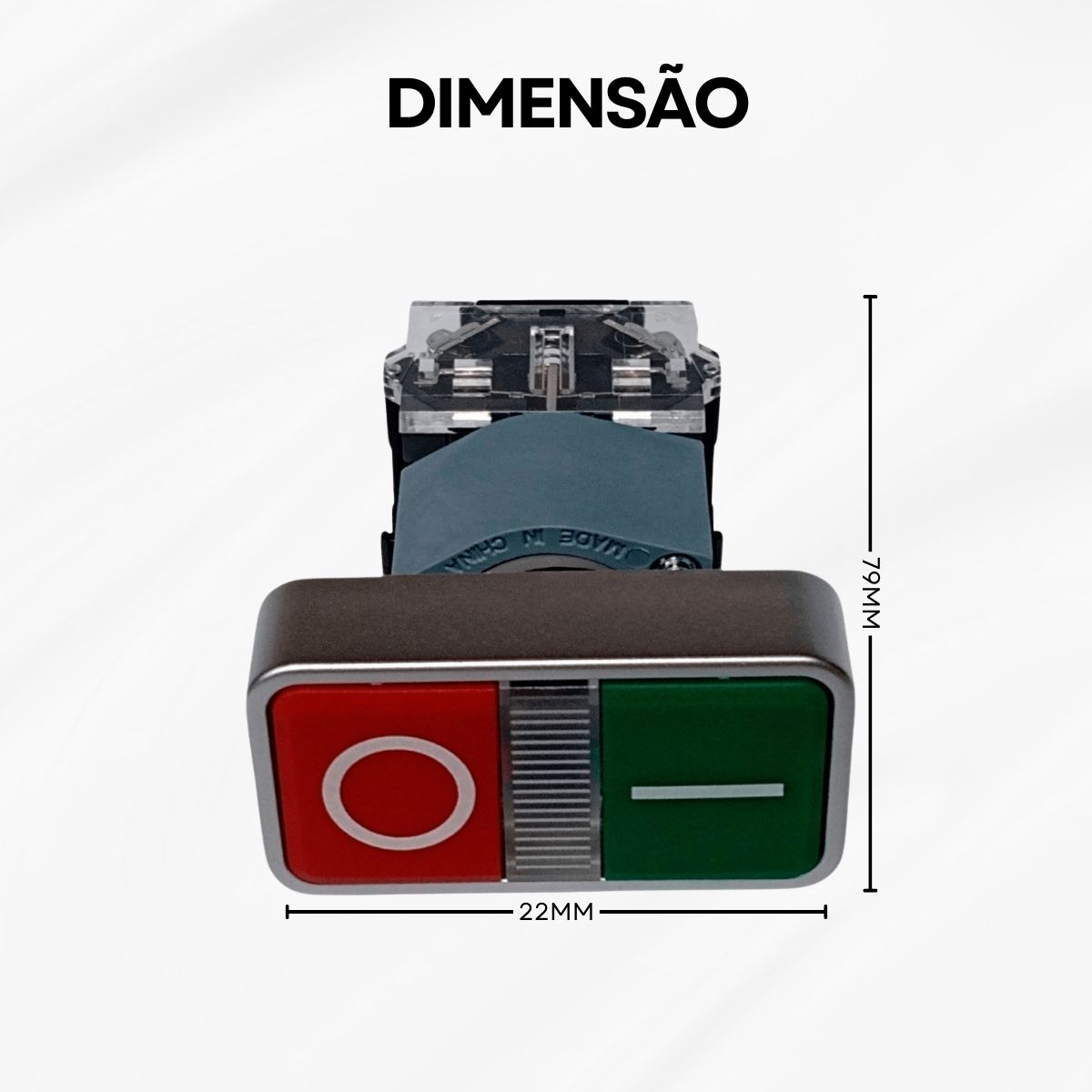 Botão Comando Pulsador Faceado Iluminado 22Mm 1Na+1Nf Led 220V 3SB71363CA241MK0 Siemens