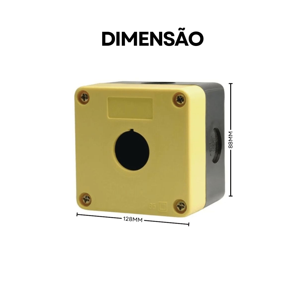 Botoeira Comando Vazia 1 Furo 22mm Plastico Am/pt Ip65