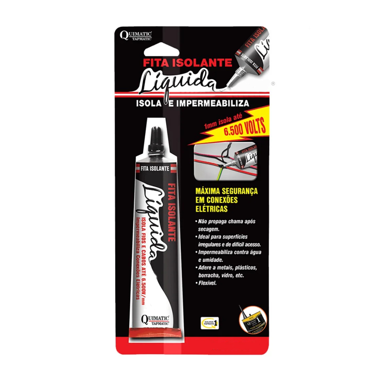 Fita Isolante Líquida Preto Bisnaga 16G BP2 - Quimatic
