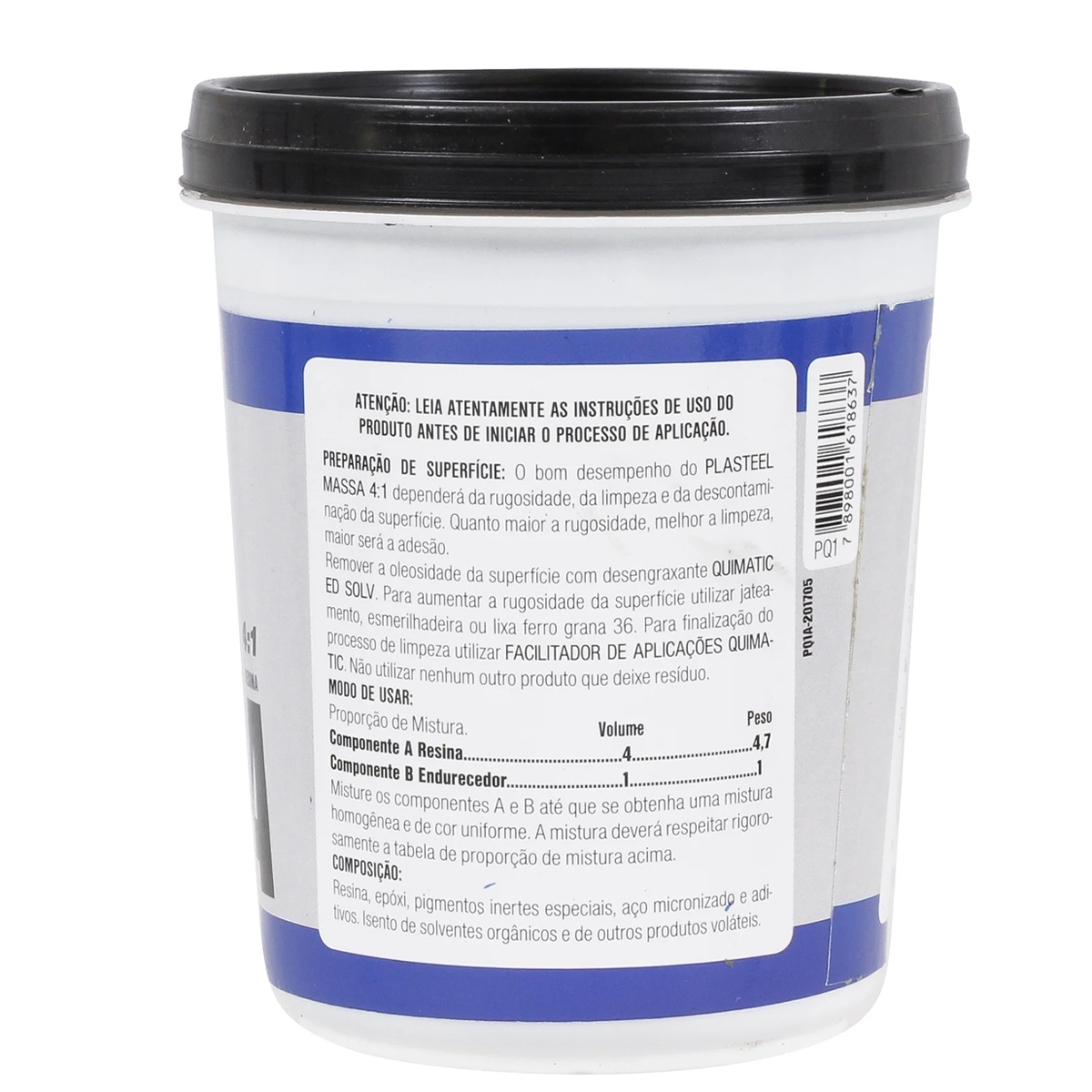 Solda A Frio Massa 4:1 450G Bi-Componente Carga de Aço - Quimatic