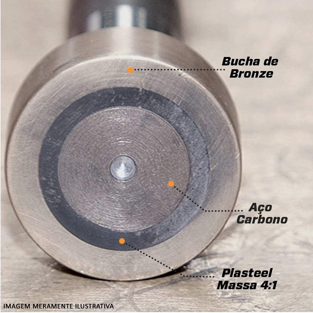Solda A Frio Massa 4:1 450G Bi-Componente Carga de Aço - Quimatic
