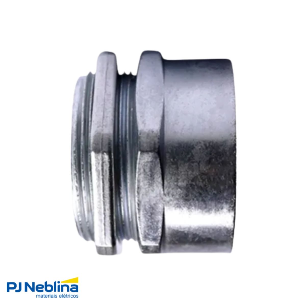 Conector Eletroduto Macho Zamak Zincado 1.1/2 Bsp Reto Fixo - Ekoflex