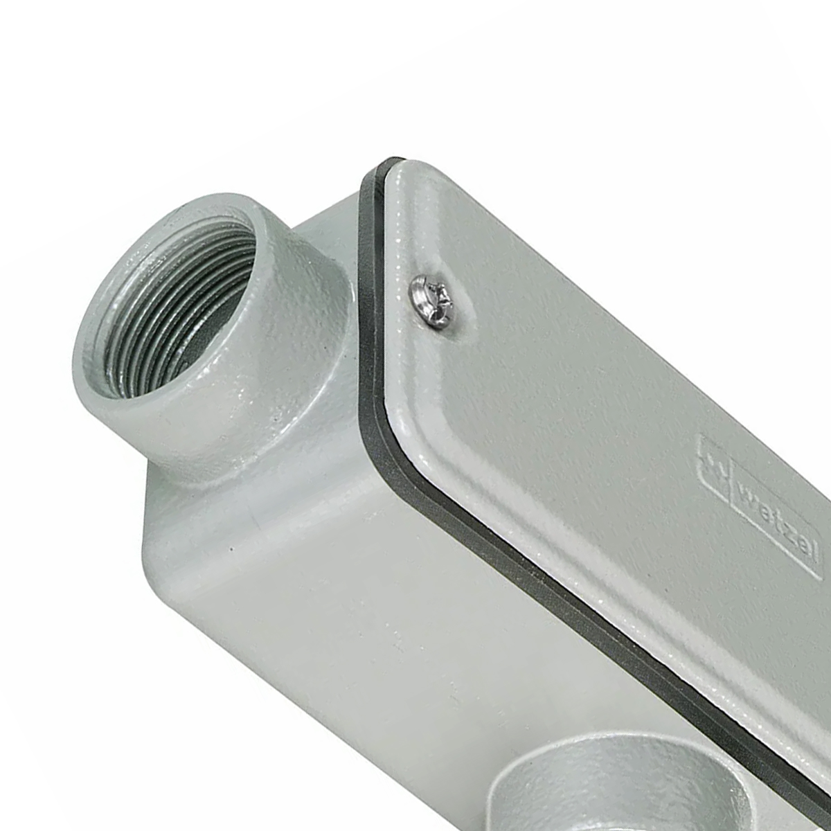 Condulete Alumínio Fixo Tipo Ll 3 Polegada Com Rosca Bsp Com Tampa Com Vedação Ip54 - Wetzel