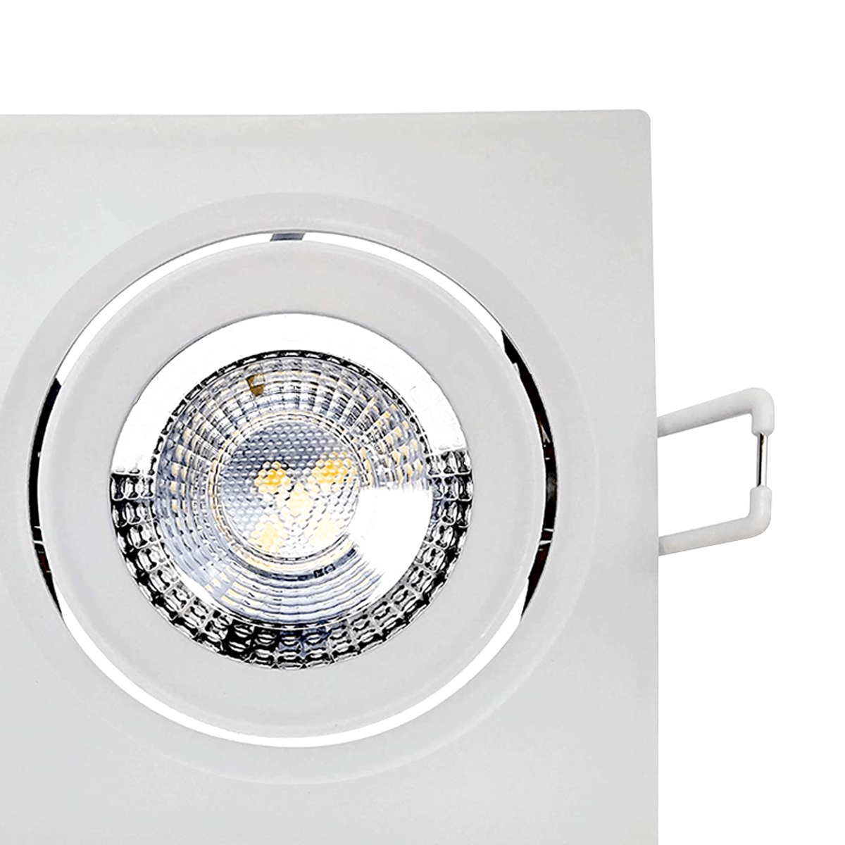 Luminária Spot Led Embutir Quadrada Branco 5W Bivolt 6500K 25000H Luz Branca 73x73x43Mm 400Lm Supimpa - Avant