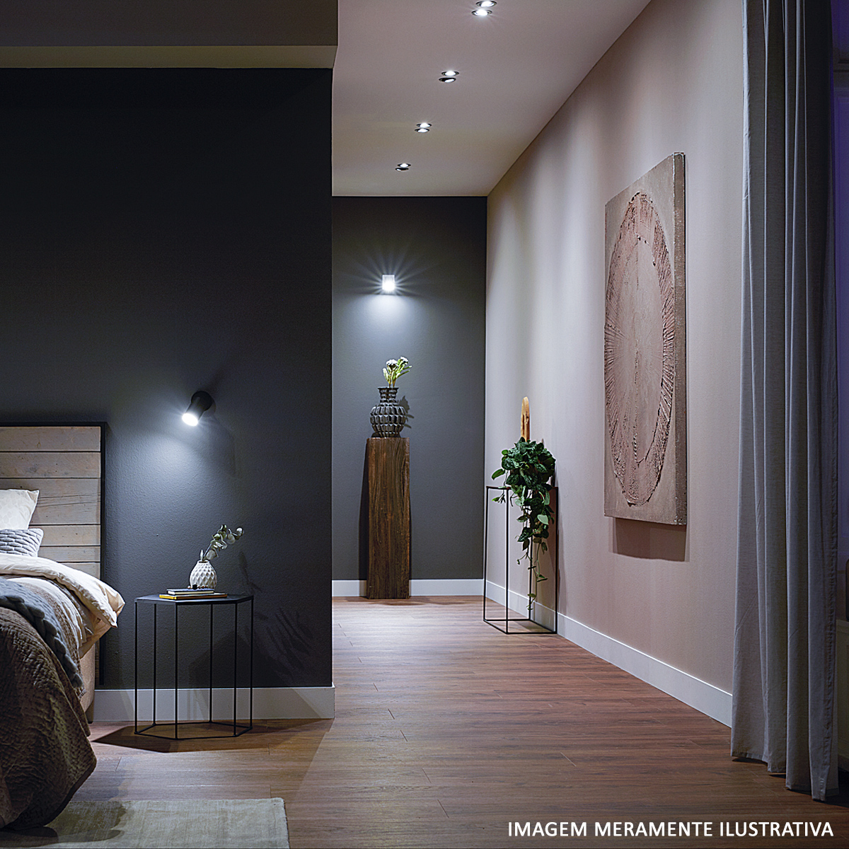 Luminária Spot Led Embutir Quadrada Branco 5W Bivolt 6500K 25000H Luz Branca 73x73x43Mm 400Lm Supimpa - Avant