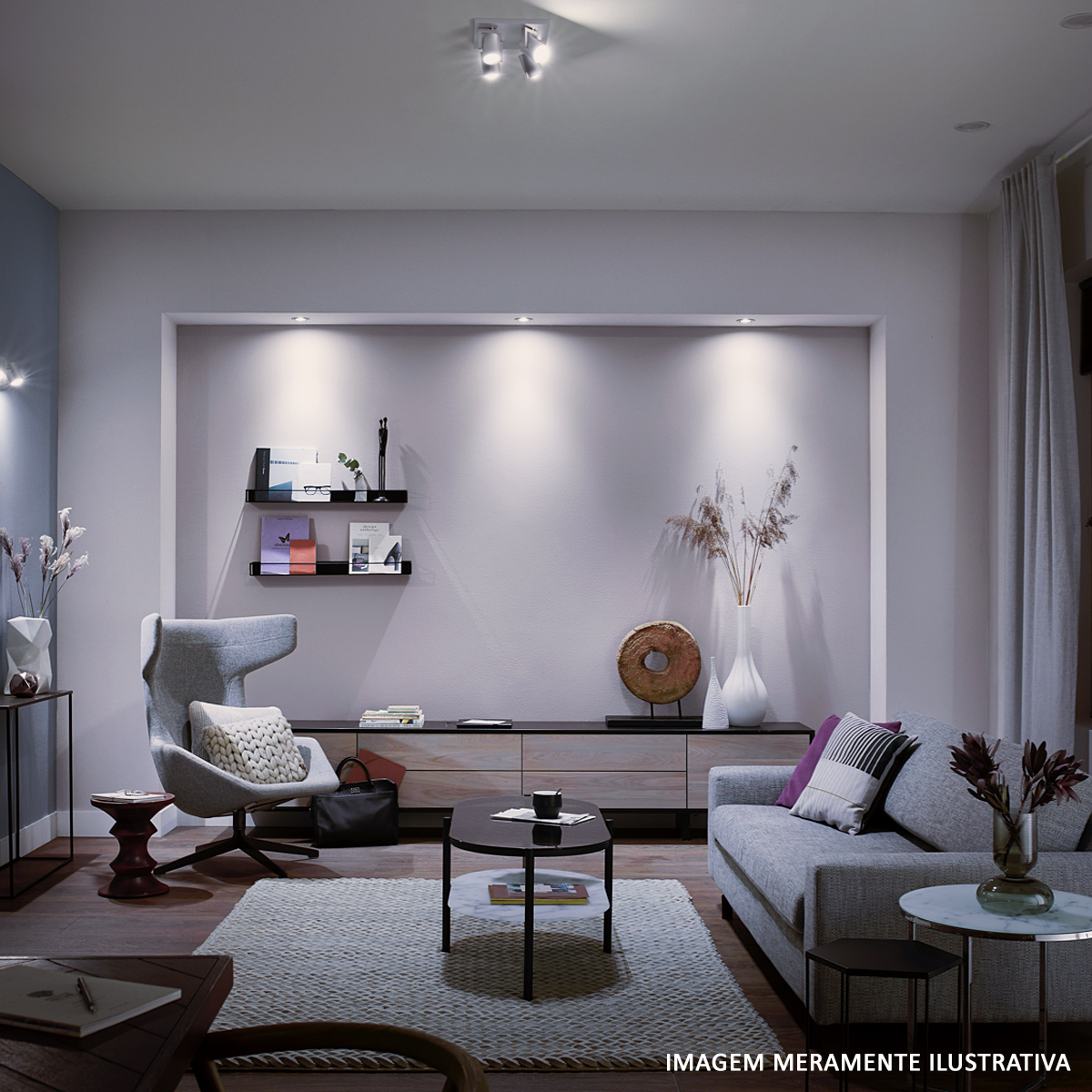 Luminária Spot Led Embutir Quadrada Branco 5W Bivolt 6500K 25000H Luz Branca 73x73x43Mm 400Lm Supimpa - Avant