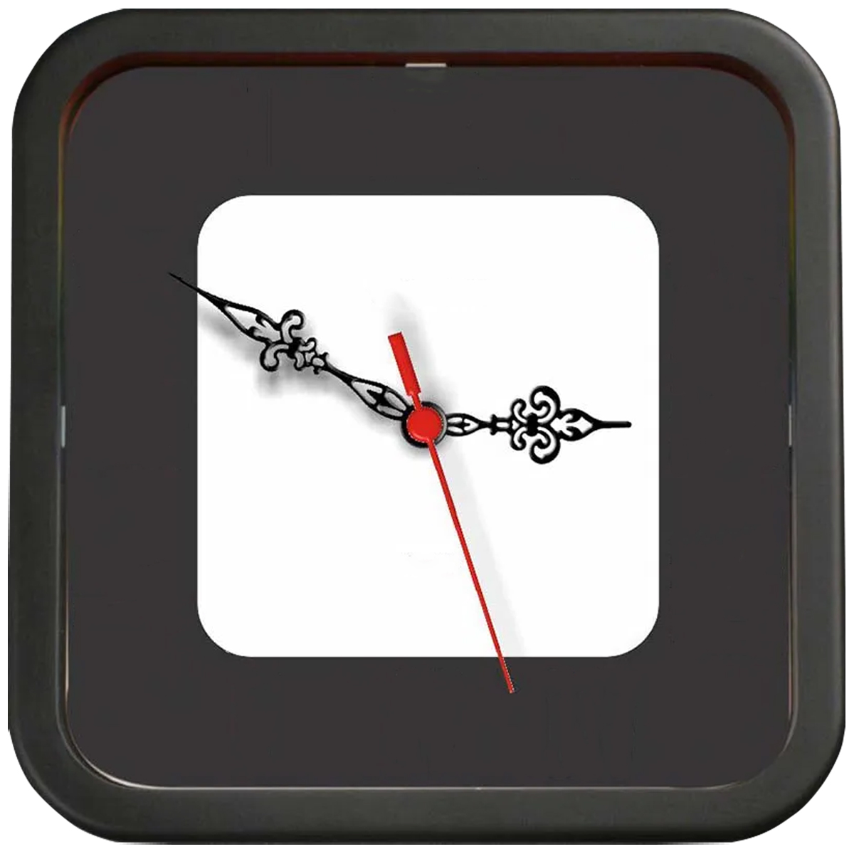 Relógio Parede Quadrado Black Romano 22x22Cm 51480-9 - Nativo