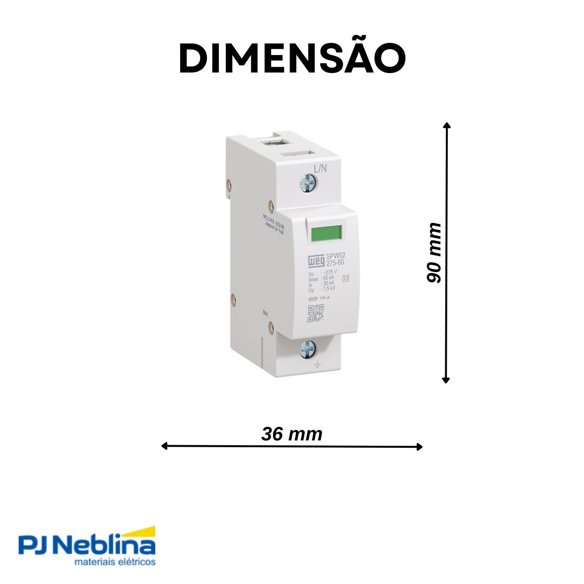 Protetor Surto Dps Sobretensão 275V 60Ka - Weg