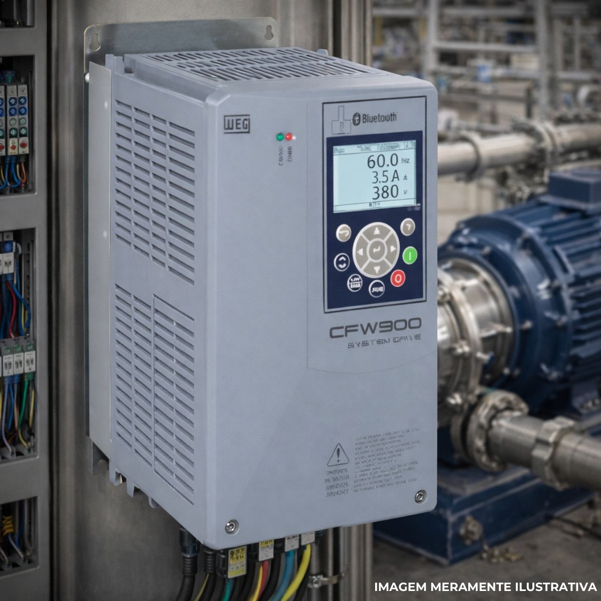 Inversor Frequência Trifásico 380-480V 50/60Hz 17A 7,5Kw C/Filtro - Weg