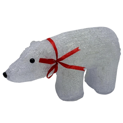 Luminaria De Mesa Led Urso Natalina Pisca Pisca Com 40 Leds Branco Bivolt 8 Funções - Chibrali
