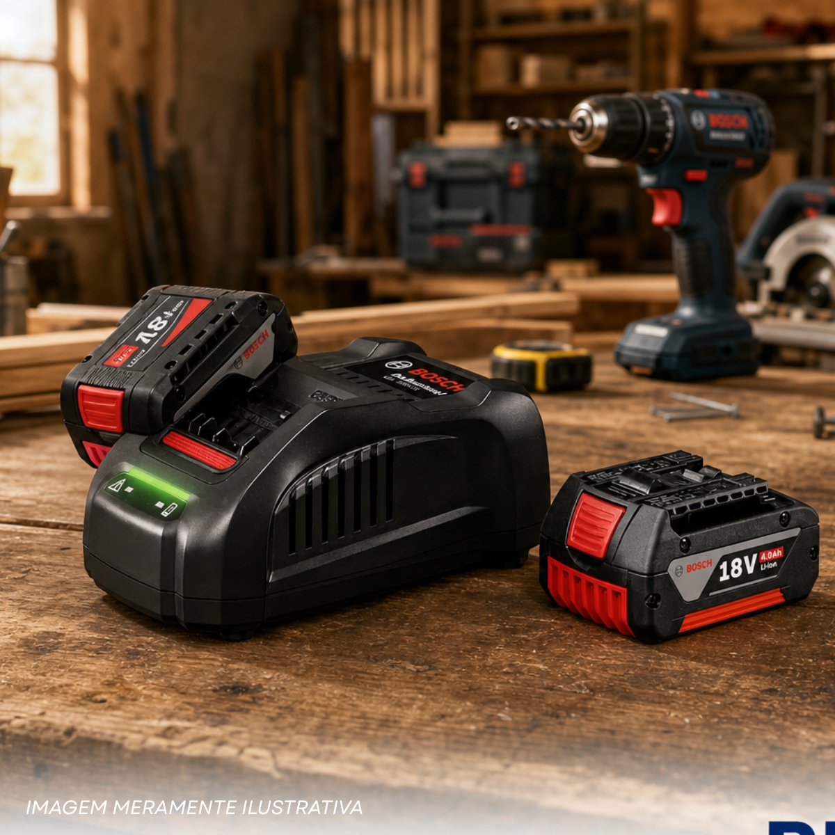 Kit Carregador Gal 1880 Cv 220V 2X Gba 18V 4,0Ah - Bosch