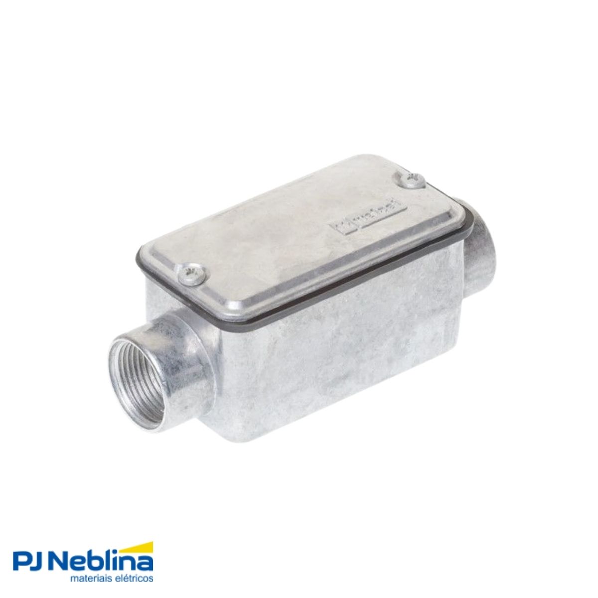 Condulete Alumínio Fixo Tipo C 2Pol C/Rosca Bsp S/Pintura C/Tampa C/Vedação Tgvp (Ip54) - Wetzel