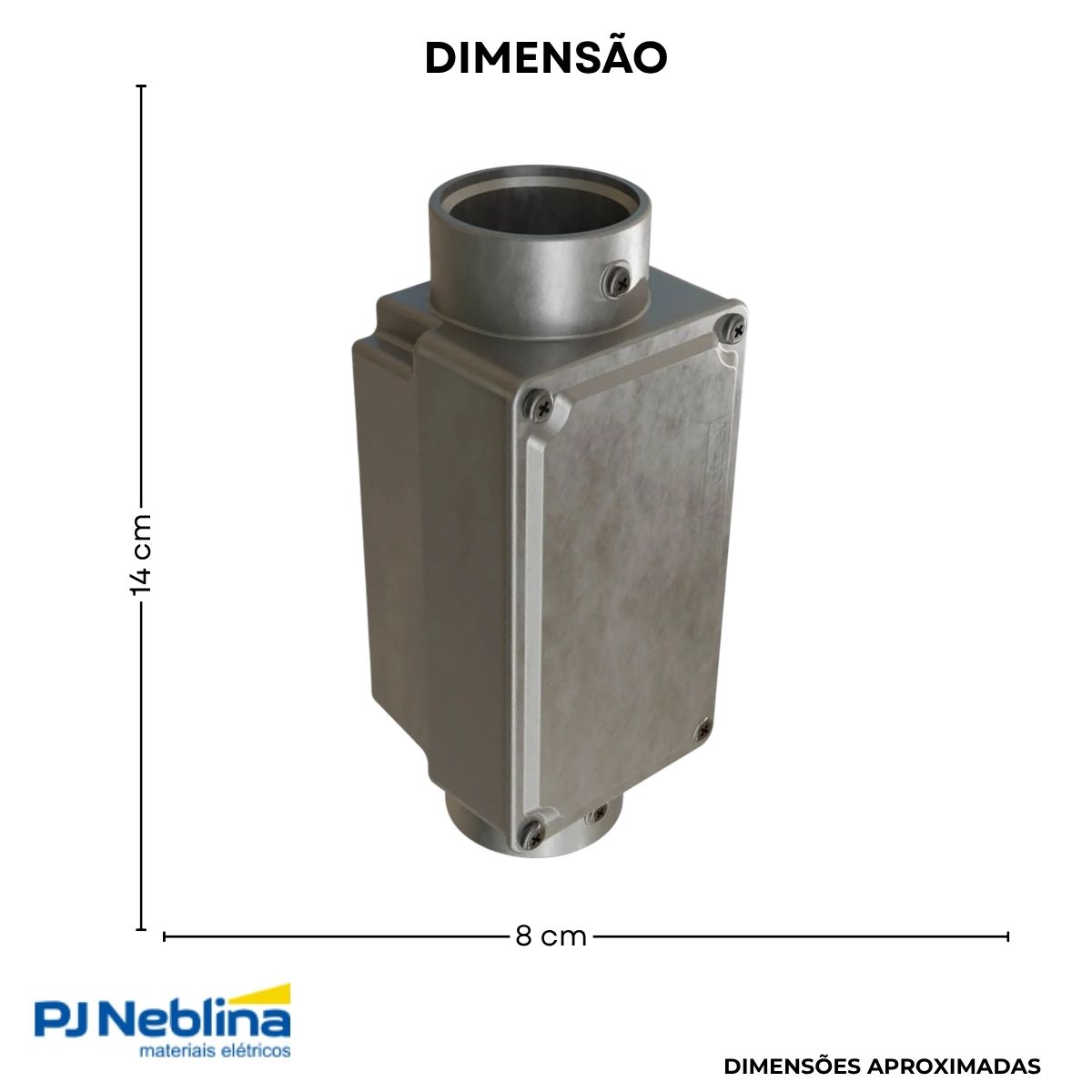 Condulete Alumínio Fixo Tipo C 1.1/2 S/Rosca S/Pintura C/Tampa S/Vedação - Wetzel